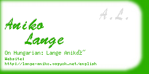 aniko lange business card